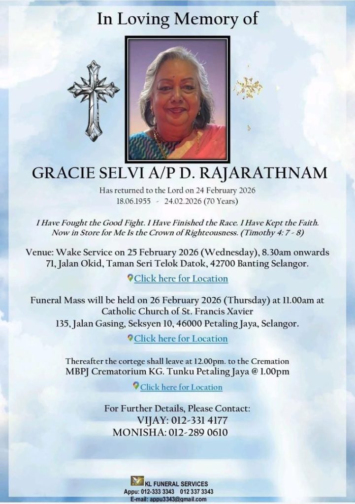 GRACIE SELVIE A/P D. RAJARATHNAM